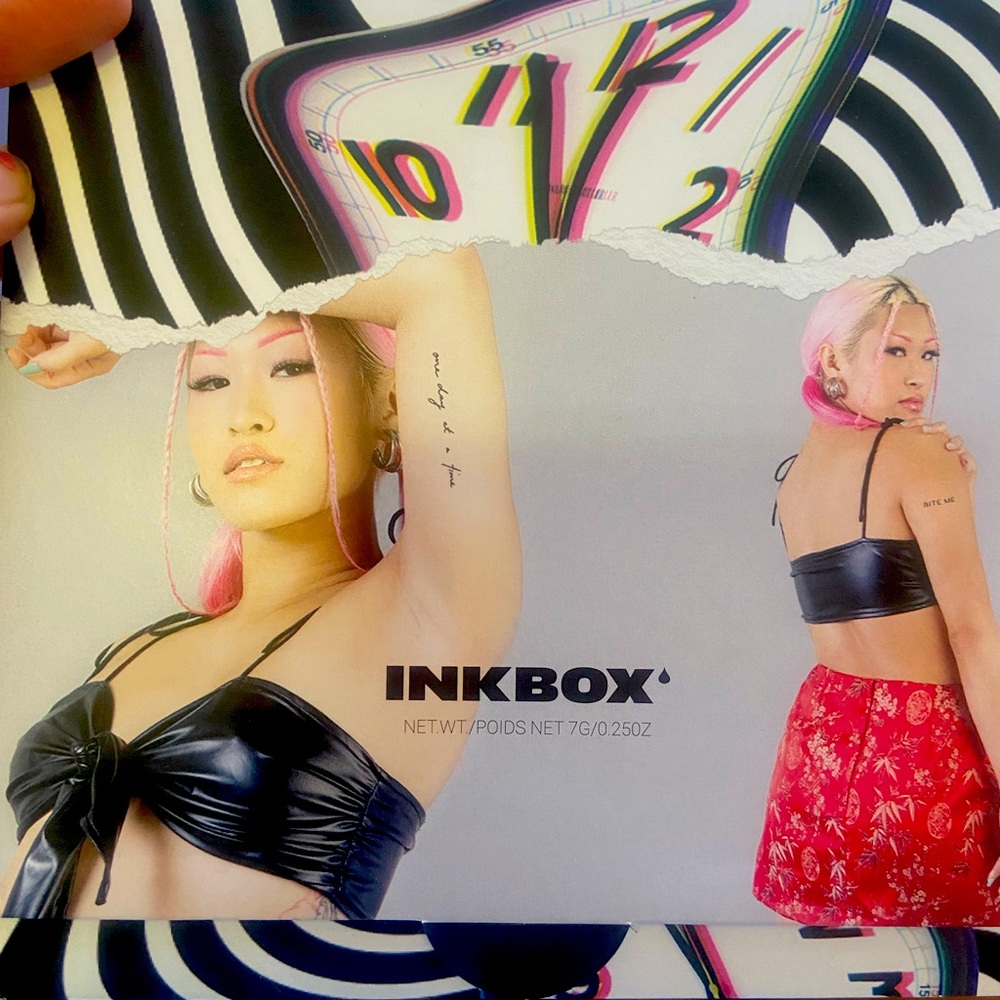 Inkbox tattoos - Butterfly & A palm tree temporary tattoo